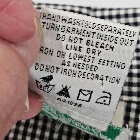 Quacker Factory Black & White Jacket Gingham Cherry Embroidered 1X Rockabilly - Picture 7 of 10